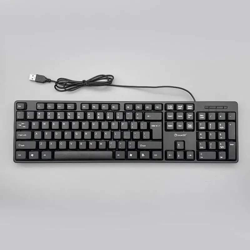hot-selling durable Cheap basic USB wired computer peripherals 104/105 keys customized Ergonomic office keyboard K-601